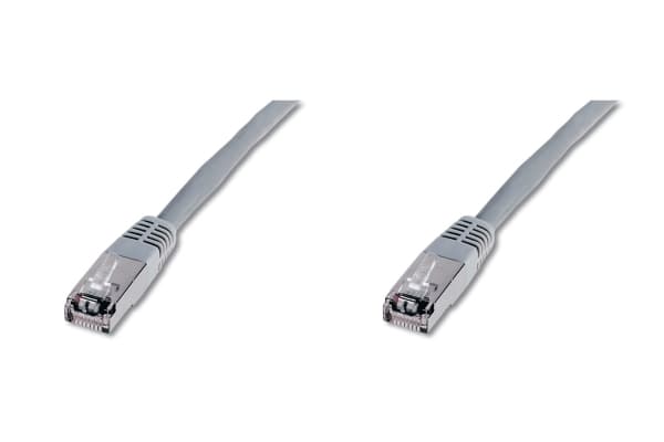 DIGITUS - Patchkabel - RJ-45 (han) til RJ-45 (han) - 1 m - SFTP - CAT 6 - halogenfri - grå