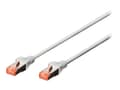 Pikkukuva 1 / 5: DIGITUS - Patchkabel - RJ-45 (han) til RJ-45 (han) - 1 m - SFTP - CAT 6 - halogenfri - grå