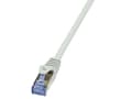 Miniatyrbilde 3 av 5: LogiLink PrimeLine - Koblingskabel - RJ-45 (hann) til RJ-45 (hann) - 25 cm - SFTP, PiMF - CAT 6a - halogenfri - grå