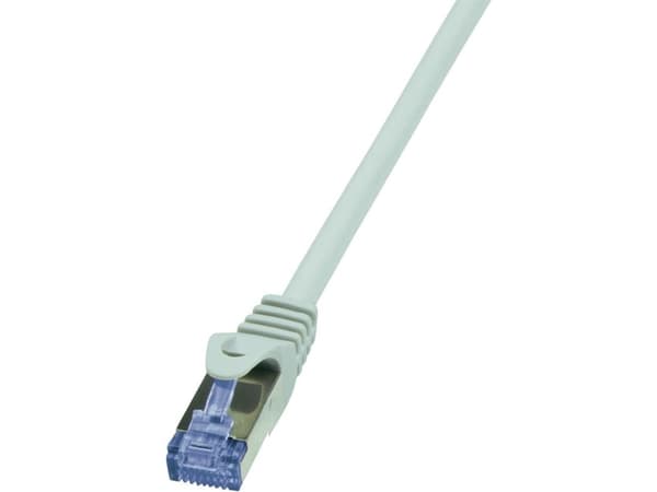 LogiLink PrimeLine - Koblingskabel - RJ-45 (hann) til RJ-45 (hann) - 25 cm - SFTP, PiMF - CAT 6a - halogenfri - grå