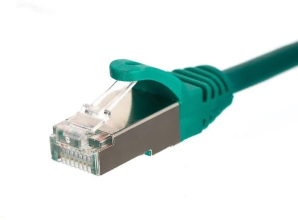 Netrack - Koblingskabel - RJ-45 (hann) til RJ-45 (hann) - 10 m - S/FTP - CAT 5e - formstøpt, uten hindringer - grønn