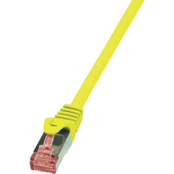 LogiLink PrimeLine - Koblingskabel - RJ-45 (hann) til RJ-45 (hann) - 25 cm - SFTP, PiMF - CAT 6 - halogenfri - gul