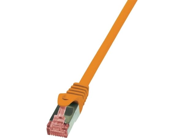 LogiLink PrimeLine - Liitäntäkaapeli - RJ-45 (han) til RJ-45 (han) - 3 m - SFTP, PiMF - CAT 6 - halogeenifri, knastfri - oranssi