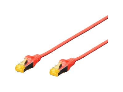 DIGITUS - Koblingskabel - RJ-45 (hann) til RJ-45 (hann) - 5 m - SFTP - CAT 6a - med støvel, halogenfri, uten hindringer - rød