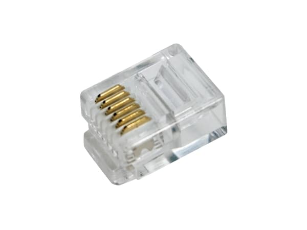LogiLink RJ12, RJ12, Transparent, Guld, RoHS, 100 styck