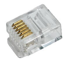 LogiLink RJ12, RJ12, Transparent, Guld, RoHS, 100 styck