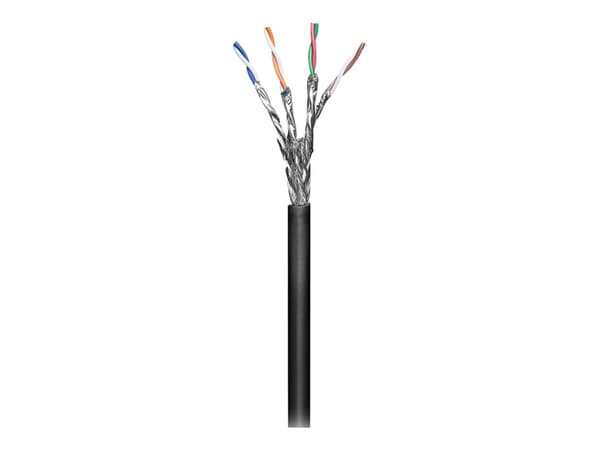 MicroConnect - Samlet kabel - 100 m - SFTP, PiMF - CAT 6 - innendørs, utendørs - svart