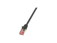LogiLink PrimeLine - Koblingskabel - RJ-45 (hann) til RJ-45 (hann) - 2 m - SFTP, PiMF - CAT 6 - halogenfri, uten hindringer - svart