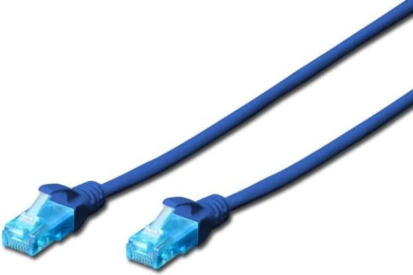 DIGITUS Professional - Patchkabel - RJ-45 (han) til RJ-45 (han) - 25 cm - UTP - CAT 5e - booted, knastfri - blå