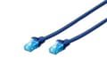 Pikkukuva 2 / 4: DIGITUS Professional - Patchkabel - RJ-45 (han) til RJ-45 (han) - 25 cm - UTP - CAT 5e - booted, knastfri - blå