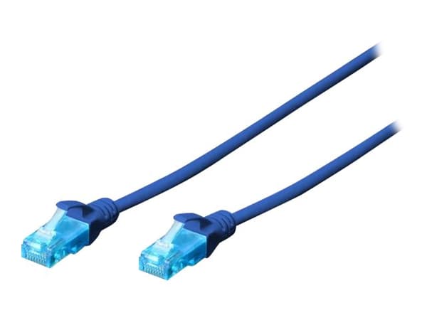 DIGITUS Professional - Patchkabel - RJ-45 (han) til RJ-45 (han) - 25 cm - UTP - CAT 5e - booted, knastfri - blå