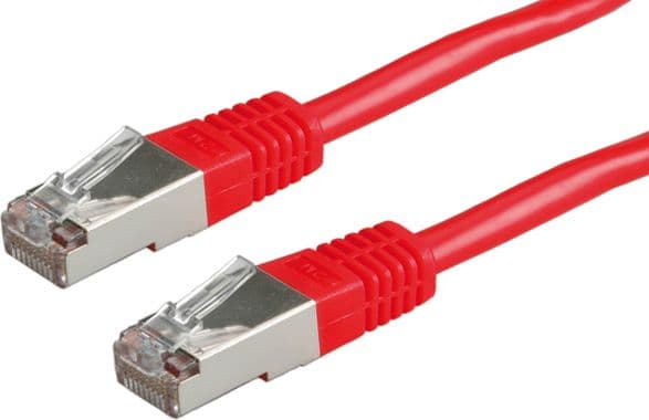 Roline 21.15.1341 RJ45 Verkkokaapeli, patch-kaapeli CAT 6 S/FTP 2.00 m punainen kaksinkertainen suojattu 1 kpl