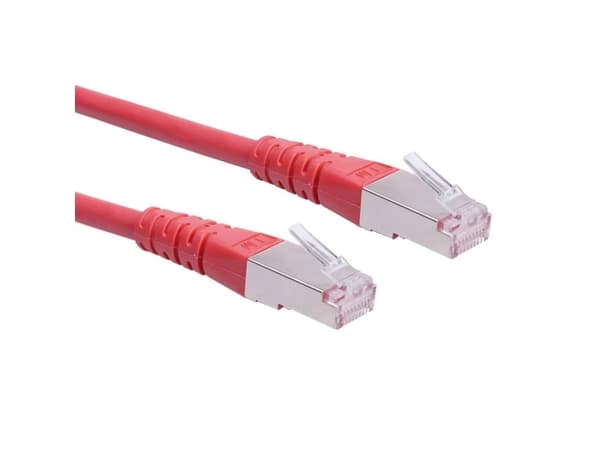 Roline 21.15.1341 RJ45 Verkkokaapeli, patch-kaapeli CAT 6 S/FTP 2.00 m punainen kaksinkertainen suojattu 1 kpl