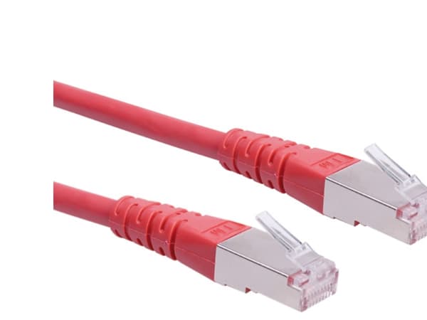 Roline 21.15.1341 RJ45 Verkkokaapeli, patch-kaapeli CAT 6 S/FTP 2.00 m punainen kaksinkertainen suojattu 1 kpl