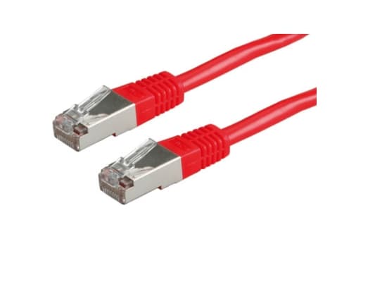 Roline 21.15.1341 RJ45 Verkkokaapeli, patch-kaapeli CAT 6 S/FTP 2.00 m punainen kaksinkertainen suojattu 1 kpl
