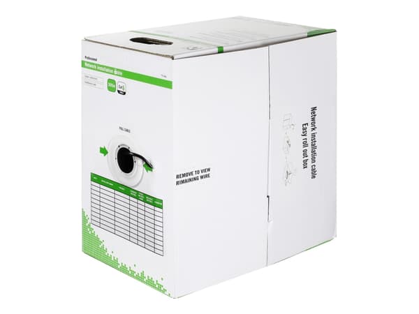 DELTACO - Bulkkabel - 305 m - UTP - CAT 6 - utomhus, fast - svart