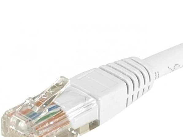 EXC Network Cable | Cat 6 | U/UTP | Patch round (standard) | White | 10m
