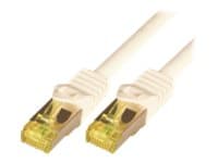 M-CAB RAW - Nätverkskabel - RJ-45 (hane) till RJ-45 (hane) - 50 cm - SFTP, PiMF - CAT 7 - halogenfri, formpressad, hakfri - vit