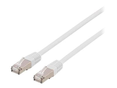 DELTACO - Koblingskabel - RJ-45 (hann) til RJ-45 (hann) - 5 m - foliebelagt uskjermet tvinnet kabelpar (F/UTP) - CAT 6a - halogenfri, formstøpt - hvi