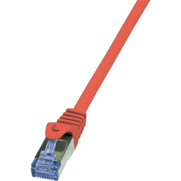 LogiLink PrimeLine - Patchkabel - RJ-45 (han) til RJ-45 (han) - 5 m - SFTP, PiMF - CAT 6a - halogenfri, formet, knastfri - rød