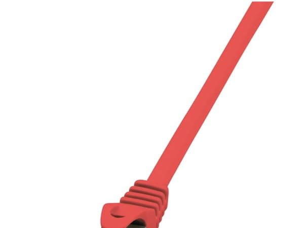 LogiLink PrimeLine - Patchkabel - RJ-45 (han) til RJ-45 (han) - 5 m - SFTP, PiMF - CAT 6a - halogenfri, formet, knastfri - rød
