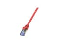 Pikkukuva 1 / 5: LogiLink PrimeLine - Patchkabel - RJ-45 (han) til RJ-45 (han) - 5 m - SFTP, PiMF - CAT 6a - halogenfri, formet, knastfri - rød