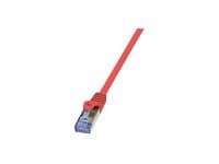 LogiLink PrimeLine - Patchkabel - RJ-45 (han) til RJ-45 (han) - 5 m - SFTP, PiMF - CAT 6a - halogenfri, formet, knastfri - rød