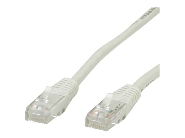 VALUE - Koblingskabel - RJ-45 (hann) til RJ-45 (hann) - 3 m - UTP - CAT 5e - formstøpt - grå