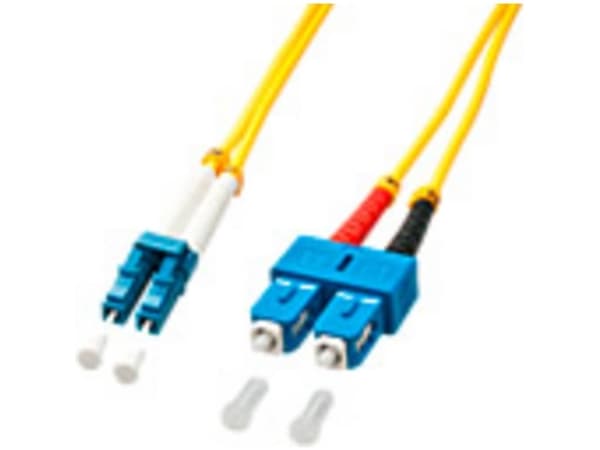 Lindy 47476 fiberoptisk kabel 20 m LC SC OS2 Gult