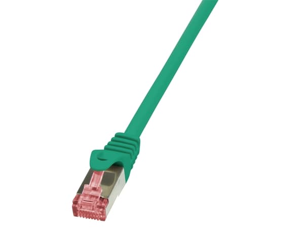 LogiLink PrimeLine - Koblingskabel - RJ-45 (hann) til RJ-45 (hann) - 5 m - SFTP, PiMF - CAT 6 - med støvel, halogenfri, uten hindringer - grønn