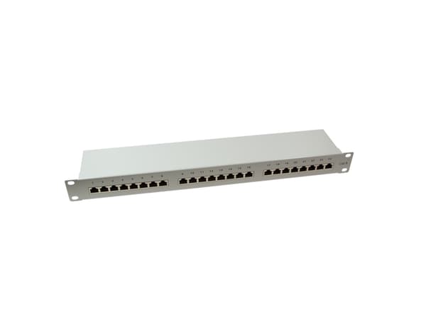 LogiLink NP0053, Cat6, S/UTP (STP), Grå, Stål, Rackmontering, 1U
