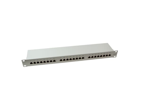 LogiLink NP0053, Cat6, S/UTP (STP), Grå, Stål, Rackmontering, 1U Grå