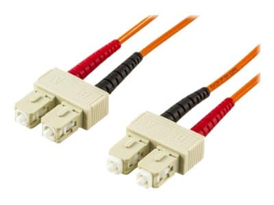 DELTACO - Nettverkskabel - SC flermodus (hann) til SC flermodus (hann) - 0.5 m - fiberoptisk - 62,5 / 125 mikroner - OM1