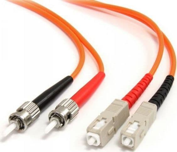 StarTech.com 3m Fiber Optic Cable - Multimode Duplex 62.5/125 - LSZH - ST/SC - OM1 - ST to SC Fiber Patch Cable (FIBSTSC3) - Nettverkskabel - SC fler