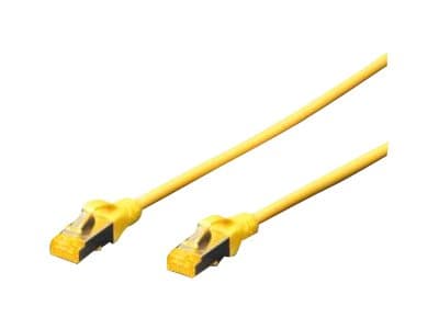 DIGITUS - Koblingskabel - RJ-45 (hann) til RJ-45 (hann) - 2 m - SFTP - CAT 6a - med støvel, halogenfri, uten hindringer - gul