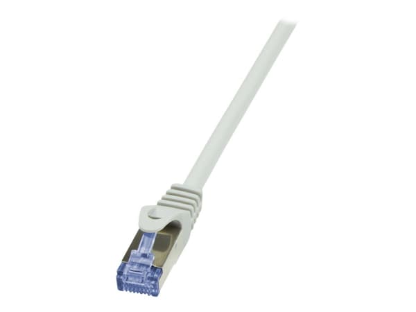 LogiLink PrimeLine - Liitäntäkaapeli - RJ-45 (han) til RJ-45 (han) - 1,5 m - SFTP, PiMF - CAT 6a - halogenfri, formet, knastfri - grå