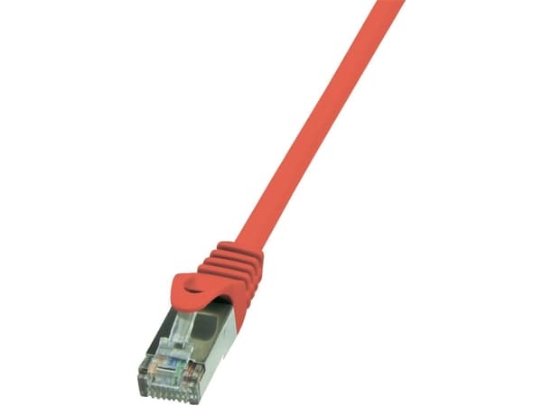 LogiLink - Liitäntäkaapeli - RJ-45 (uros) - RJ-45 (uros) - 10 m - taitettu suojaamaton kierretty pari (F/UTP) - CAT 5e - muotoiltu, solmuton - punain