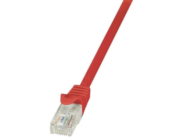 LogiLink - Liitäntäkaapeli - RJ-45 (uros) - RJ-45 (uros) - 10 m - taitettu suojaamaton kierretty pari (F/UTP) - CAT 5e - muotoiltu, solmuton - punain