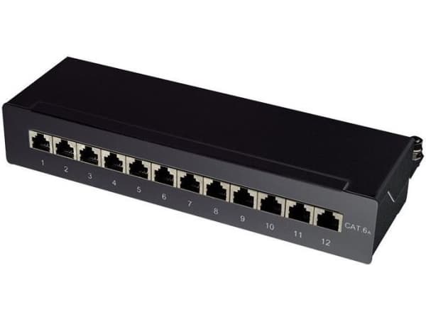 LogiLink NP0019B, 10 Gigabit Ethernet, 10000 Mbit/s, Cat6a, S/UTP (STP), Sort, Stål