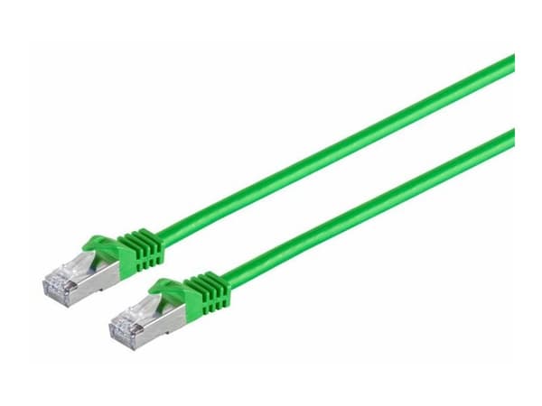 MicroConnect - Koblingskabel - RJ-45 (hann) til RJ-45 (hann) - 1 m - SFTP, PiMF - CAT 7 - halogenfri, flertrådet - grønn