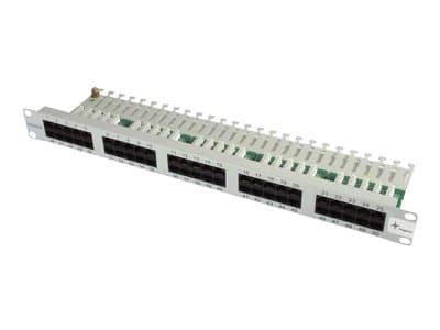 Telegärtner ISDN/Telephone Patch Panel MPPI50-H - Patch-panel - UTP - RJ-45 X 50 - ljusgrå, RAL 7035 - 1U - 19"