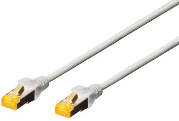 DIGITUS - Patchkabel - RJ-45 (han) til RJ-45 (han) - 20 m - S/FTP - CAT 6a - booted, halogenfri, knastfri - grå