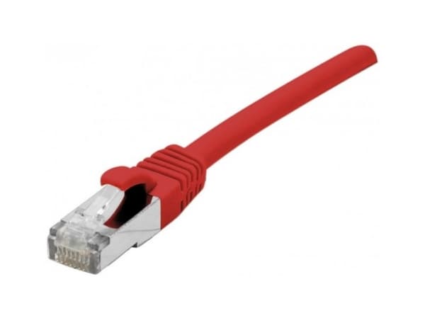 EXC Network Cable | Cat 6 | F/UTP | Low smoke/halogen free | Connection cable | Red | 5m