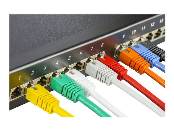DELTACO - Koblingskabel - RJ-45 (hann) til RJ-45 (hann) - 1 m - FTP - CAT 6 - rød