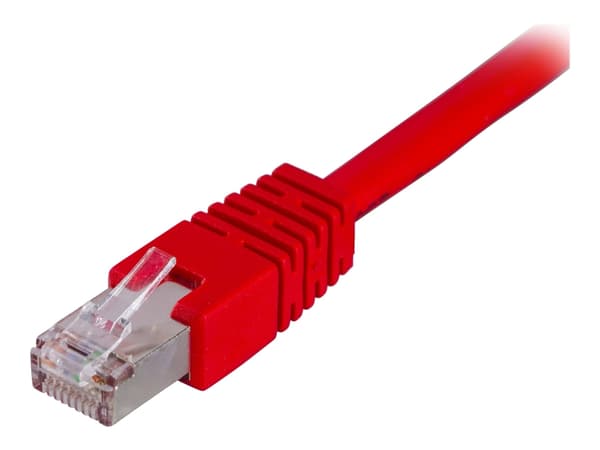 DELTACO - Koblingskabel - RJ-45 (hann) til RJ-45 (hann) - 1 m - FTP - CAT 6 - rød