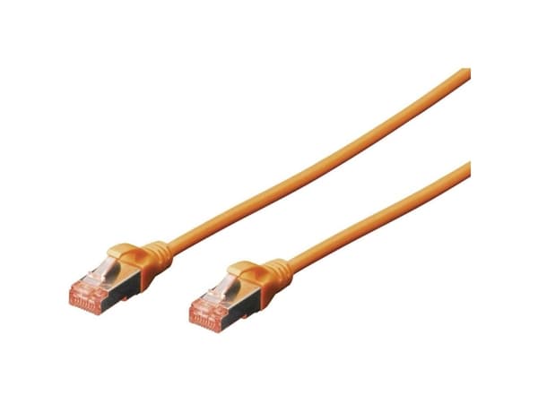 DIGITUS - Koblingskabel - RJ-45 (hann) til RJ-45 (hann) - 50 cm - SFTP - CAT 6 - med støvel, halogenfri, uten hindringer - oransje, RAL 2008