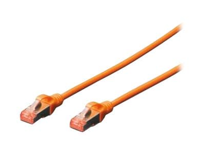 DIGITUS - Koblingskabel - RJ-45 (hann) til RJ-45 (hann) - 50 cm - SFTP - CAT 6 - med støvel, halogenfri, uten hindringer - oransje, RAL 2008