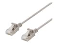 Miniatyrbilde 1 av 4: DELTACO - Koblingskabel - RJ-45 (hann) til RJ-45 (hann) - 1 m - U/FTP - CAT 6a - halogenfri, formstøpt, uten hindringer - grå