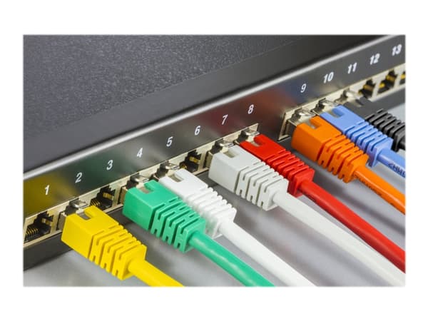 DELTACO STP-630 - Koblingskabel - RJ-45 (hann) til RJ-45 (hann) - 30 m - foliebelagt uskjermet tvinnet kabelpar (F/UTP) - CAT 6 - med støvel - grå