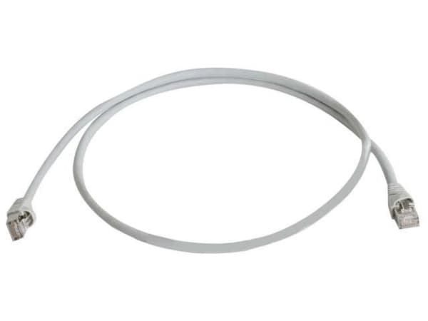 Telegärtner MP8 FS 600 - Liitäntäkaapeli - RJ-45 (uros) RJ-45 (uros) - 15 m - SFTP - CAT 7 - vaaleanharmaa, RAL 7035